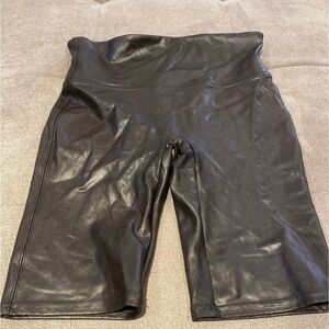 Spanx faux leather bike shorts